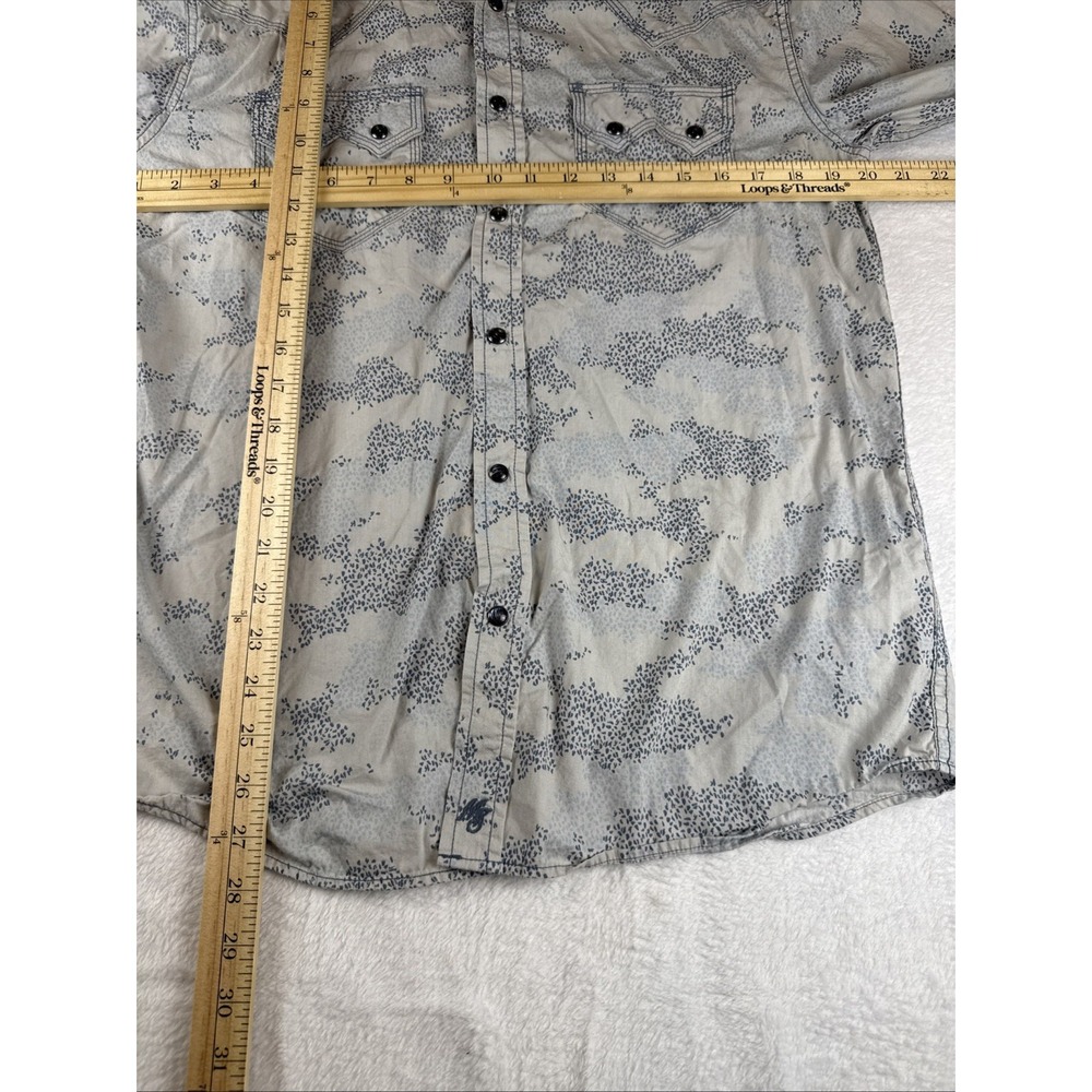 Moonshine Spirit by Brad Paisley Men Small White Blue Western Snap Button Shirt - Picture 5 of 5